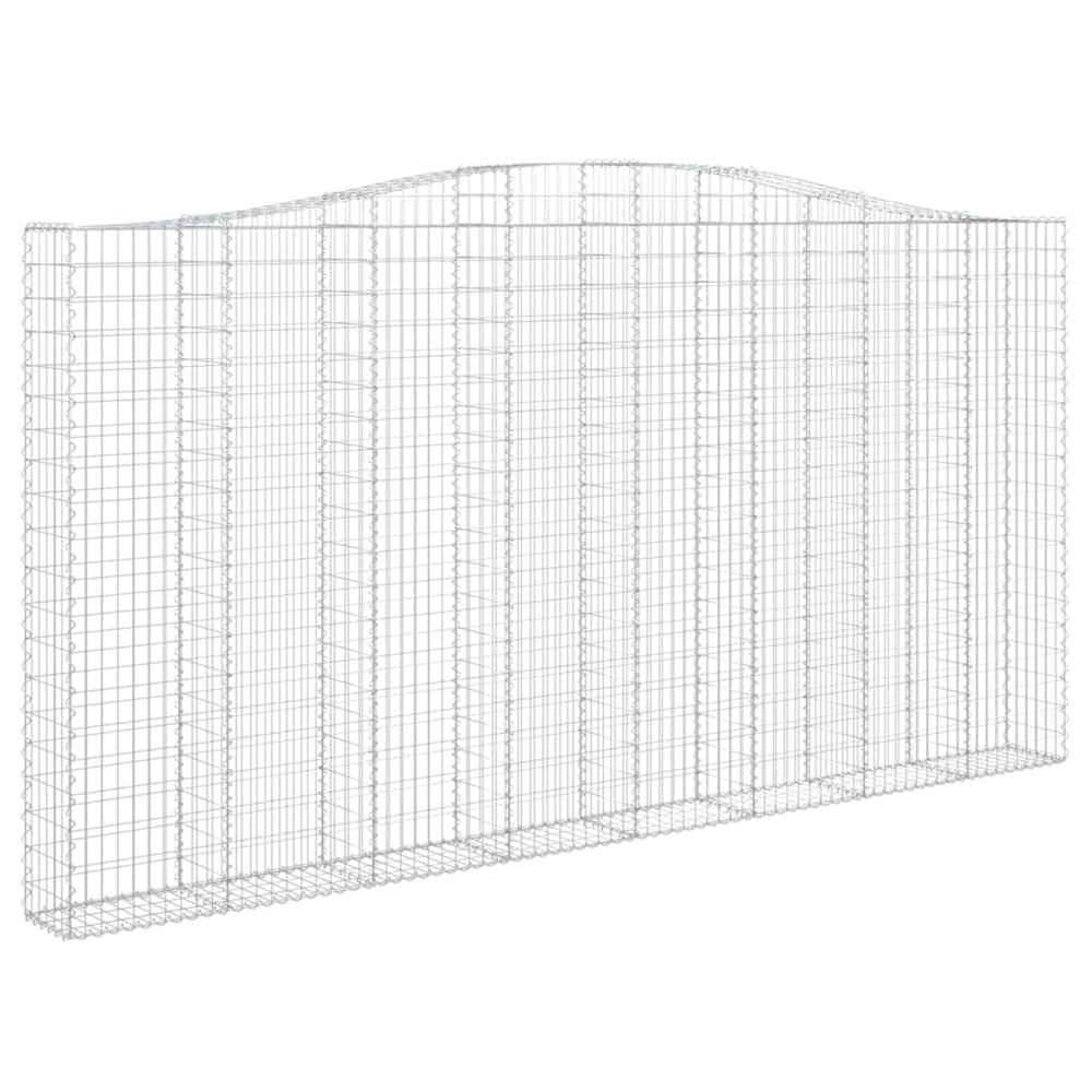 Panier de gabions arqué 400x30x200/220 cm fer galvanisé