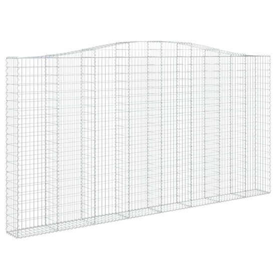Panier de gabions arqué 400x30x200/220 cm fer galvanisé