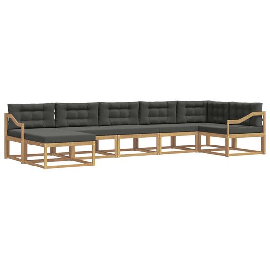 Ensemble de canapés d'extérieur 7 pc blanc et anthracite