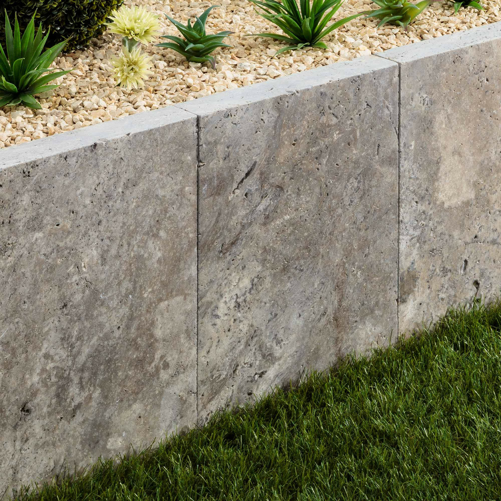 Palis travertin gris silver 61x33x5 cm (à l'unité) - ro'ma nature