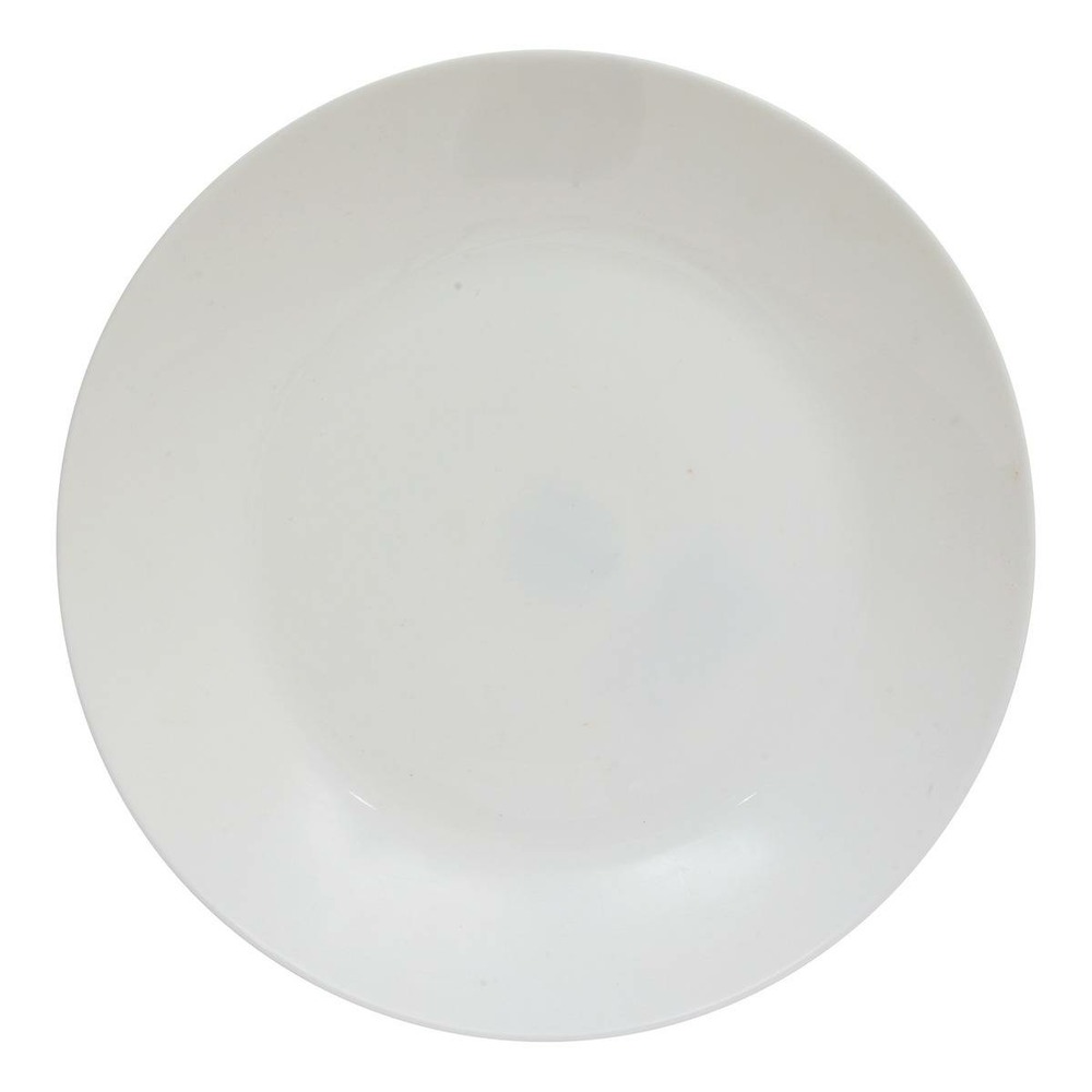 Lot de 6 assiettes plate louise d25cm blanc