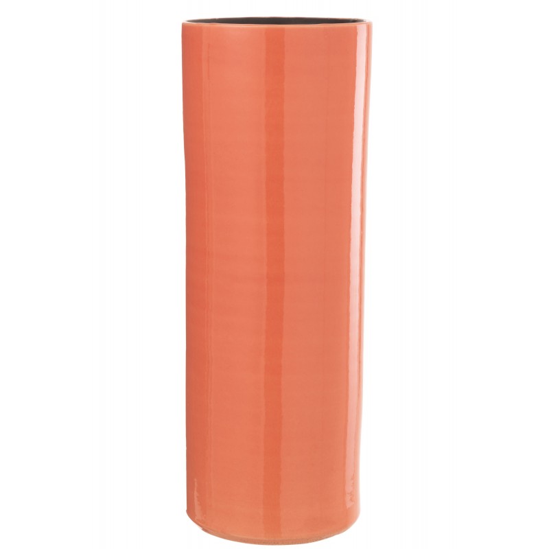 Vase haut en céramique rose 18x18x47 cm