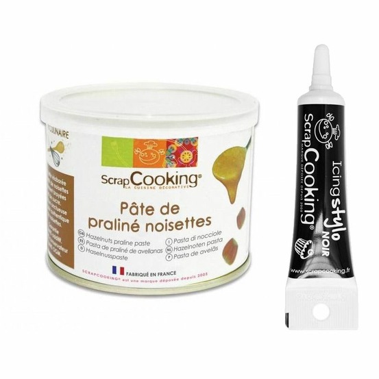 Pâte de noisettes 200 g + stylo de glaçage noir