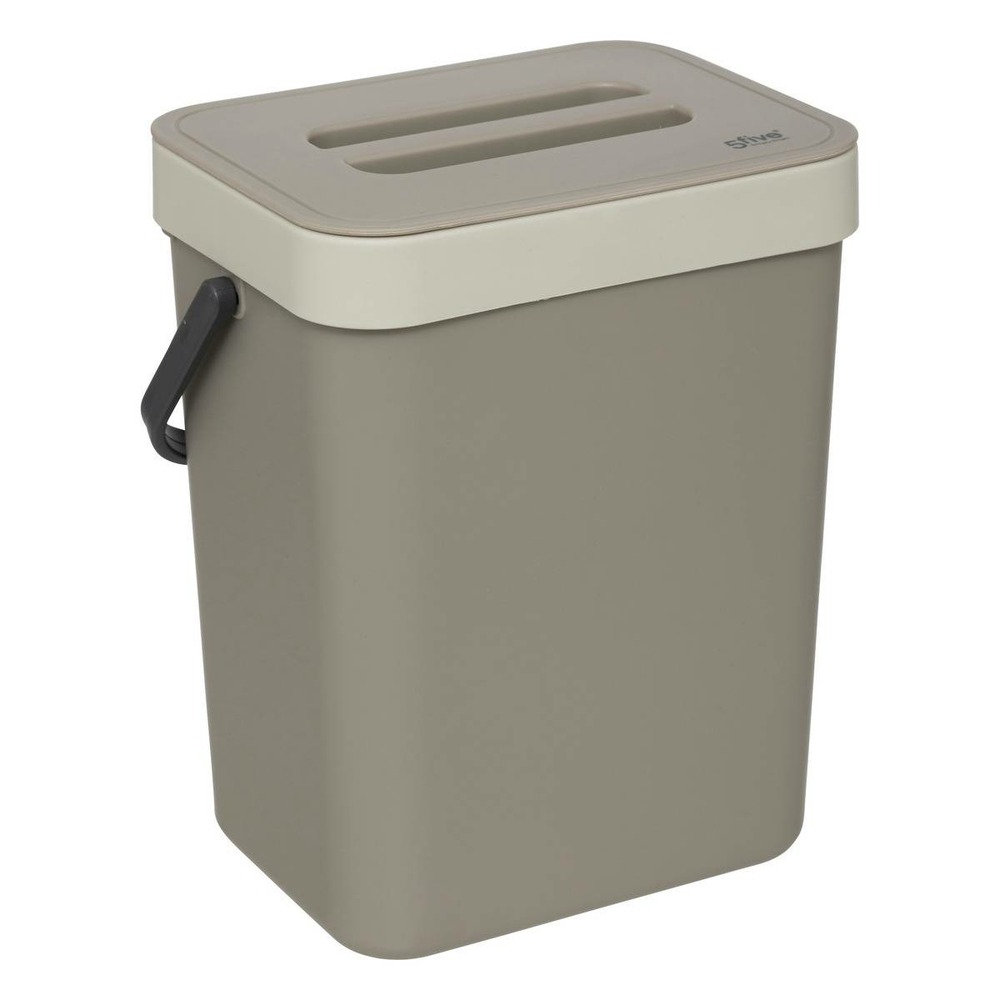 5five - poubelle de compost 5l en plastique taupe