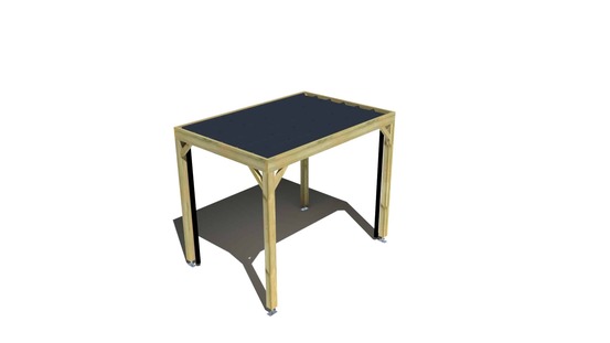 Carport bois • 3m x 2m • indépendante • sens profondeur • livraison comprise