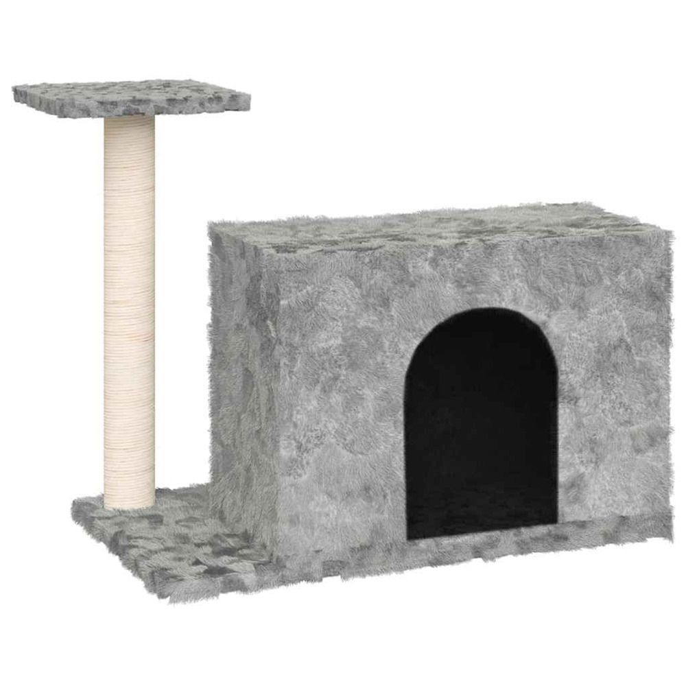Arbre à chat avec griffoir en sisal gris clair 51 cm