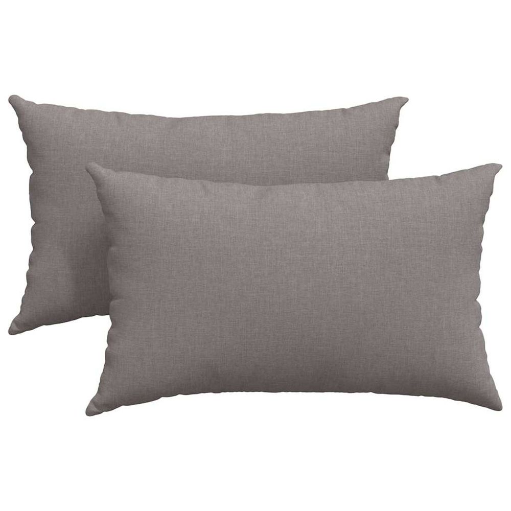 Coussins de canapé 2 pc tissu taupe 50 x 30 cm