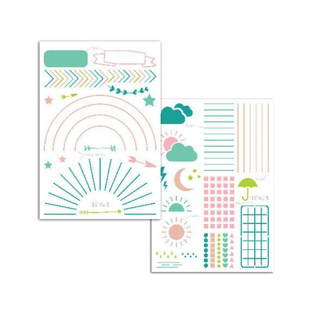 Pochoirs pour bullet agenda - décorations