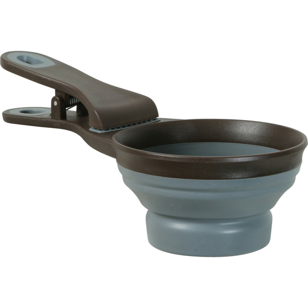 Pince 2 en 1 doseur silicone m 237 ml gris pour chat et chien