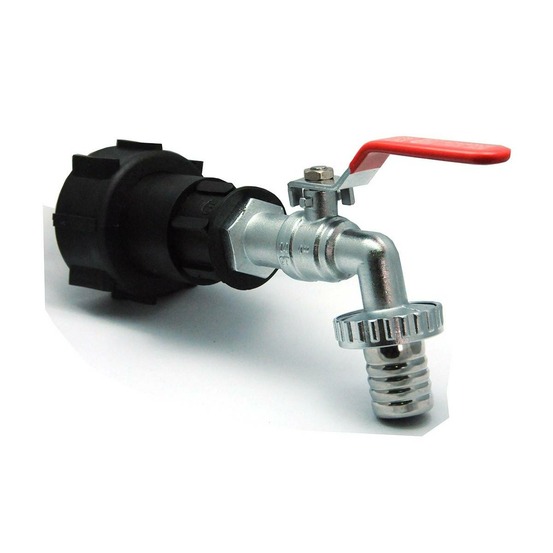 Raccord s60s6 en polypropylène robinet laiton sortie 32mm, embout male cannelé