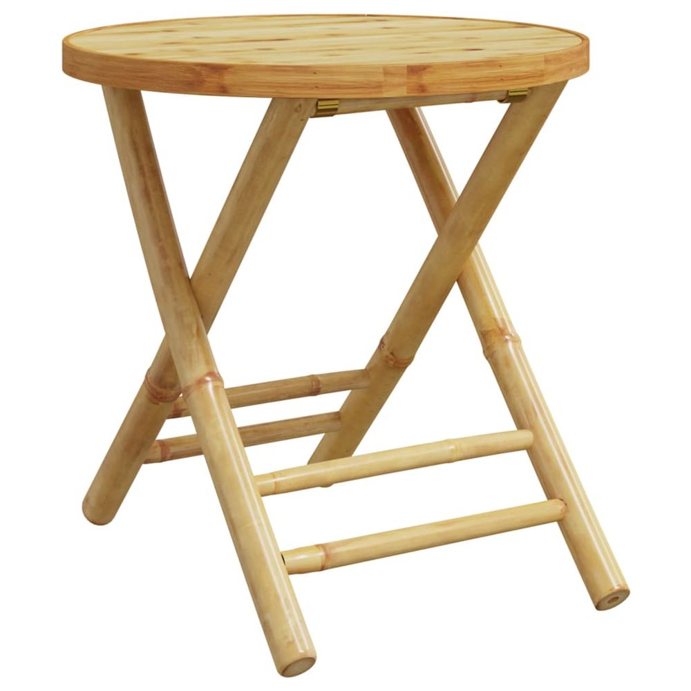 Table de jardin pliable ø45x45 cm bambou