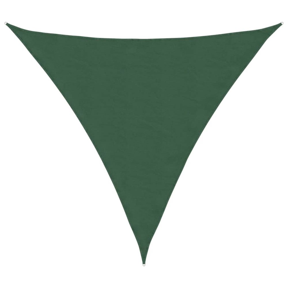 Voile parasol tissu oxford triangulaire 4,5x4,5x4,5m vert foncé