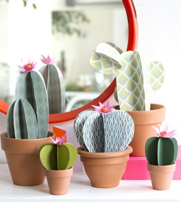 fabriquer cactus en papier