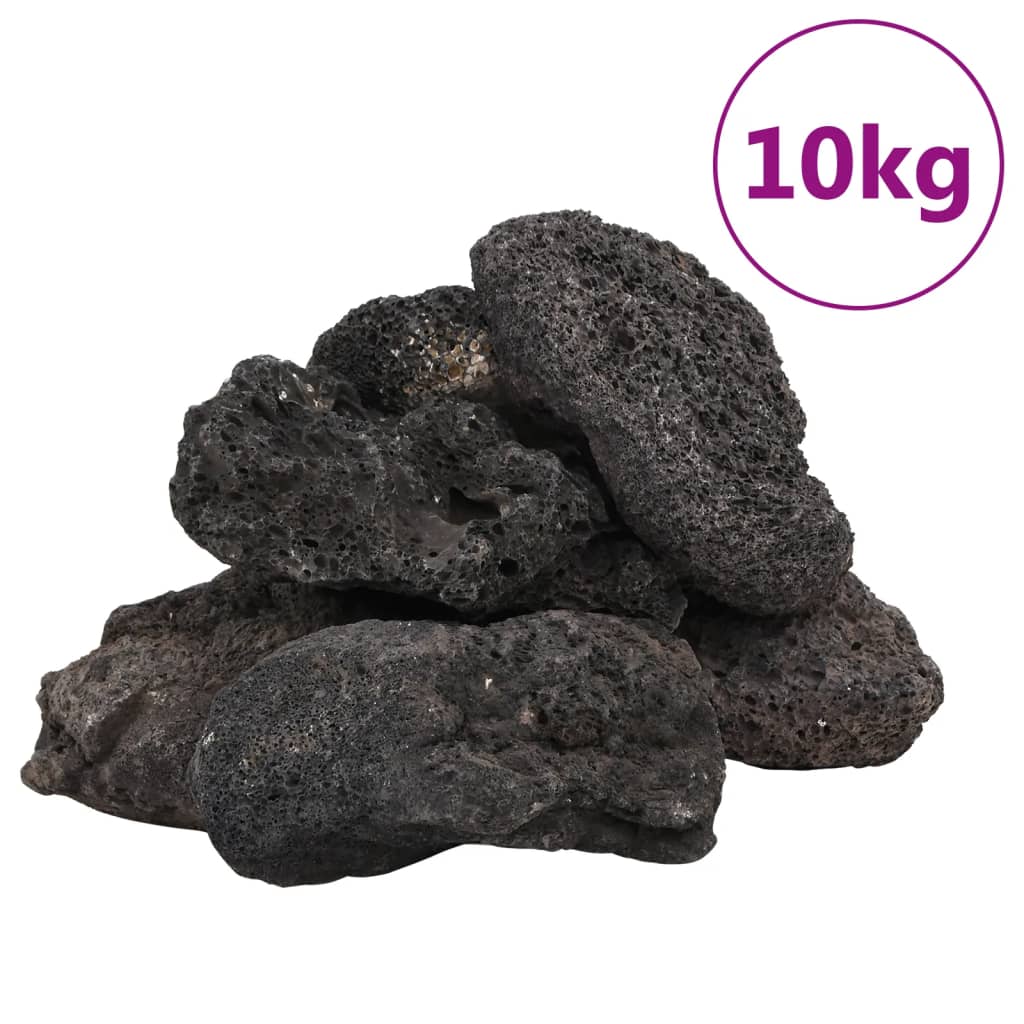 Roches volcaniques 10 kg noir 10-30 cm