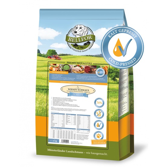 Сroquettes pressés à froid avec poulet - wiesen-schmaus junior - 4 kg