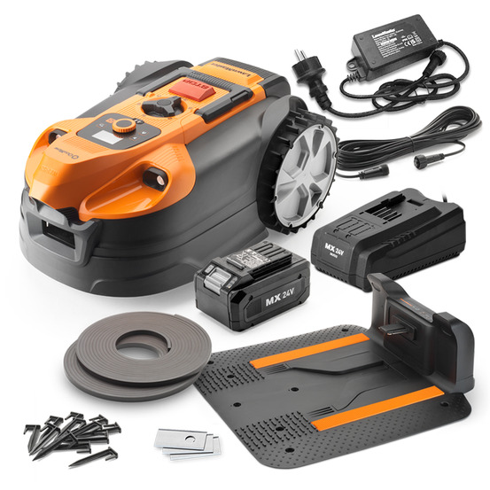 Robot tondeuse autonome 24v avec station de charge, sans fil périmétrique - le r