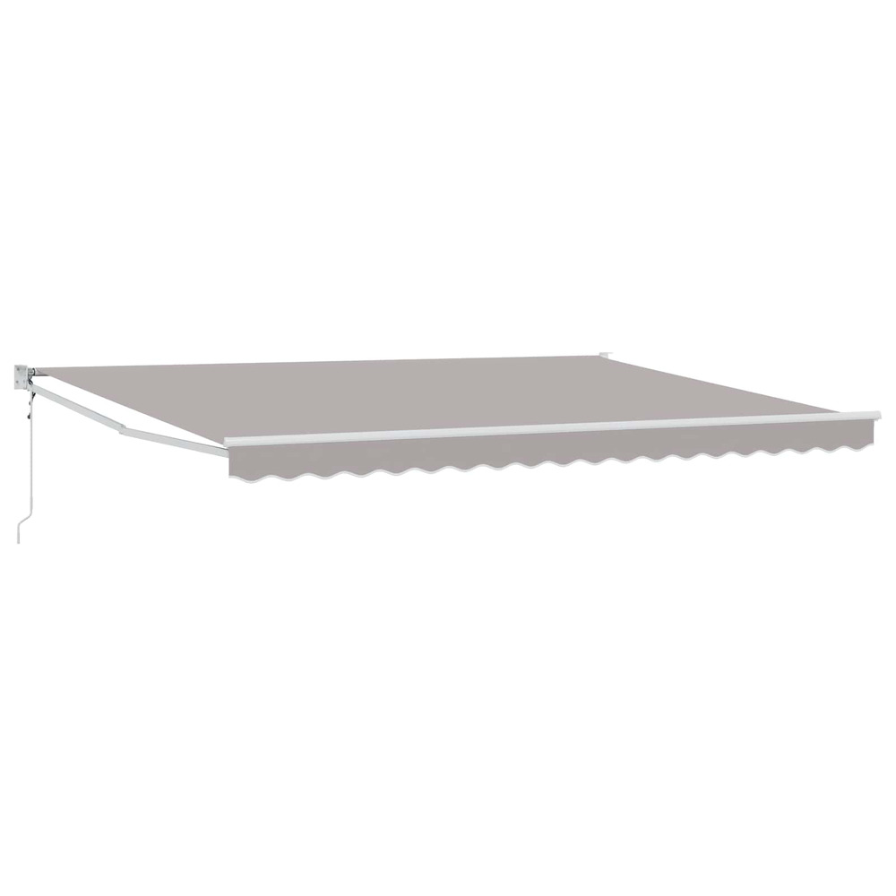 Auvent gris clair 4 x 2 m polyester et métal