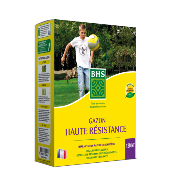Gsj3 - gazon haute résistance - 90 m² - 2kg - usage intensif + engrais- gazon plus résistant et mieux protégé