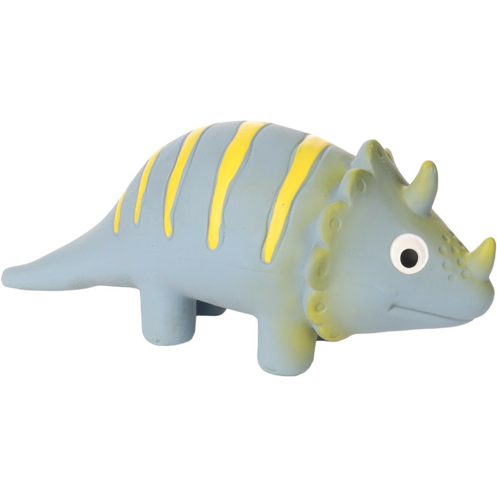 Jeux dinosaure gris en latex hauteur 9 cm pour chien