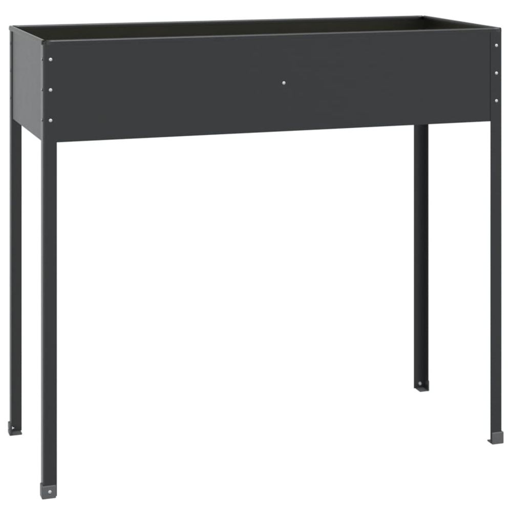 Jardinière d'extérieur anthracite 100,5x40,5x90 cm acier galvanisé