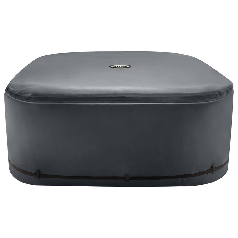 Housse de spa gris foncé 175 x 175 x 72 cm pvc et pu
