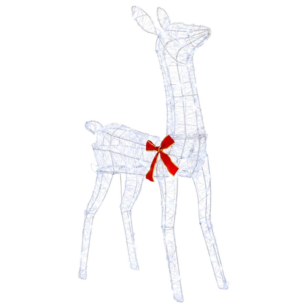 Renne de noël 3d loviisa 110 led blanc froid 70 x 26 x 100 cm