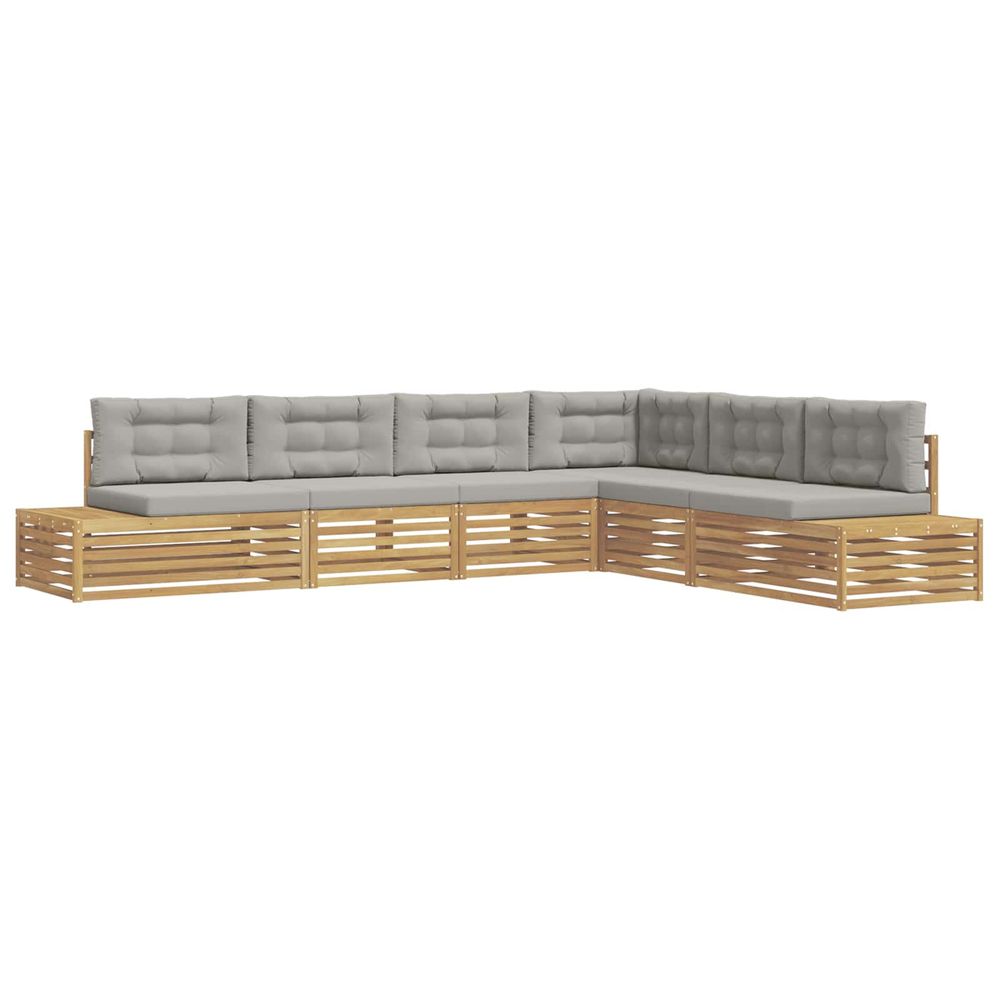 7 pc ensemble de canapés d'extérieur polyester blanc