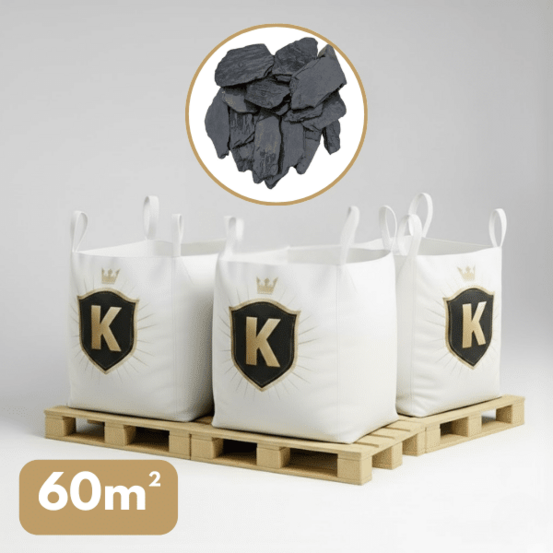 Paillette ardoise noire 30/70 mm – pack 3 big bag +/- 1 m³ – 60 m²