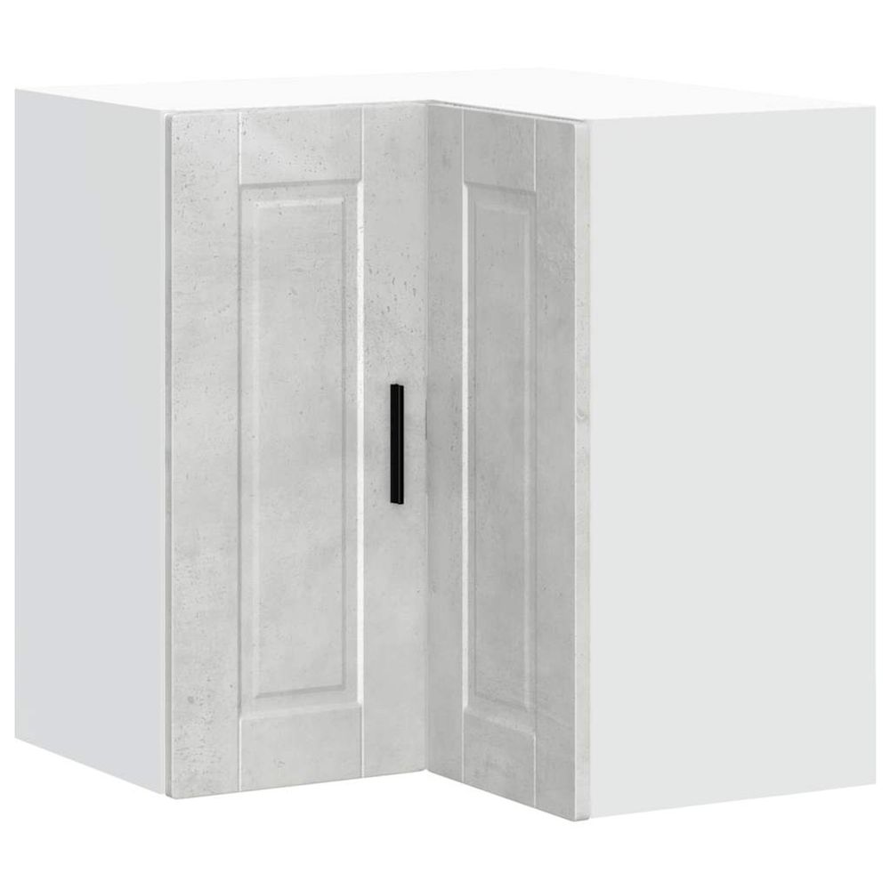 Armoire d'angle murale de cuisine porto gris béton