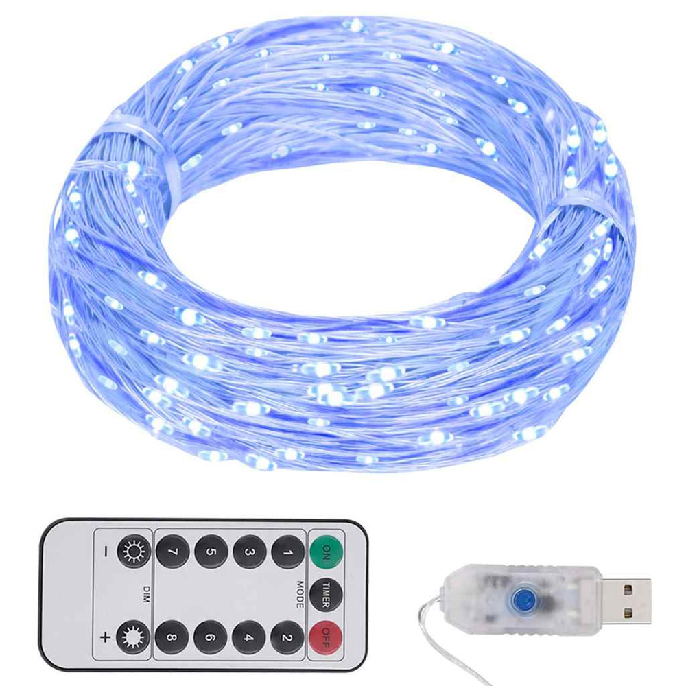Guirlande led avec 300 led bleu 30 m