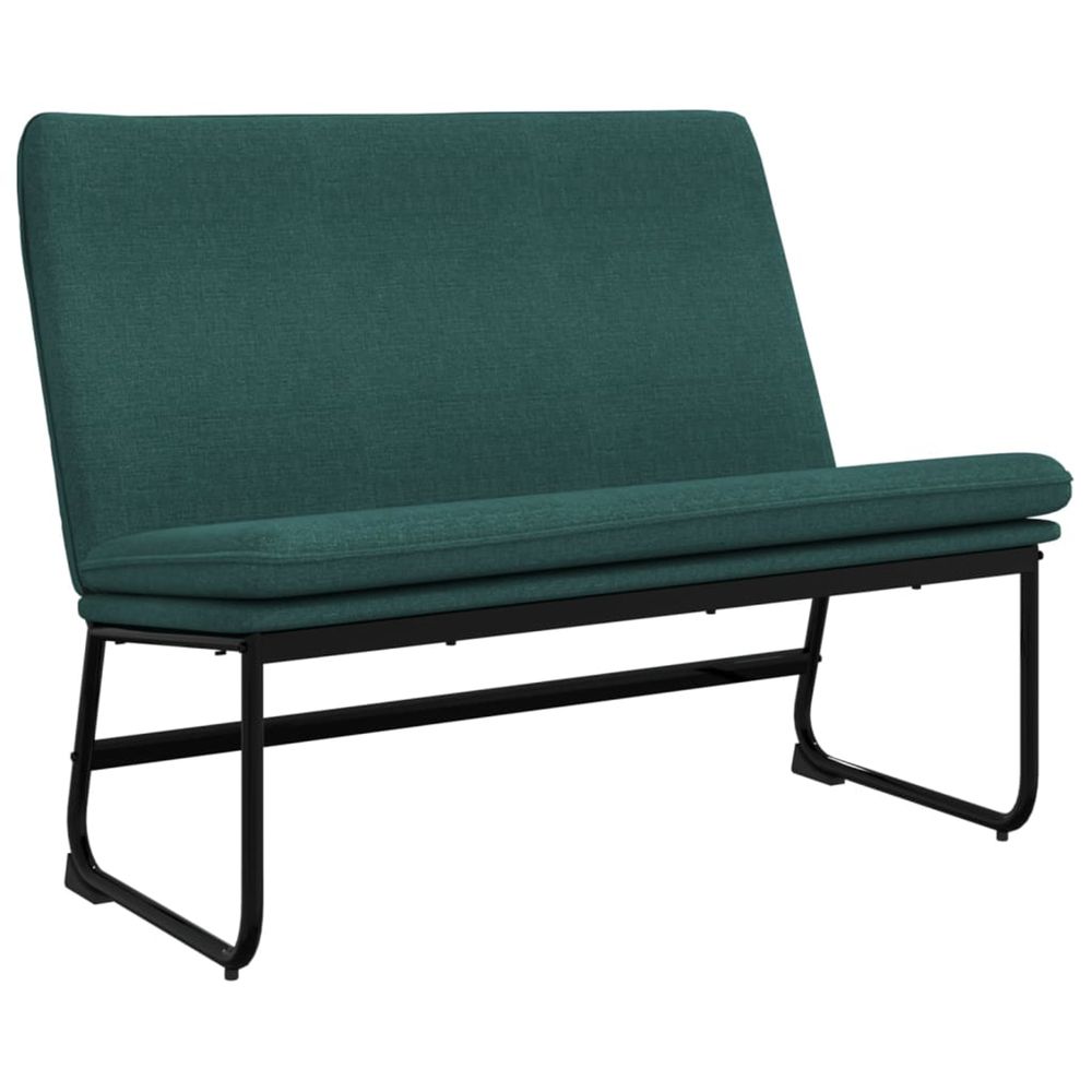 Banc vert foncé 100x75x76 cm tissu