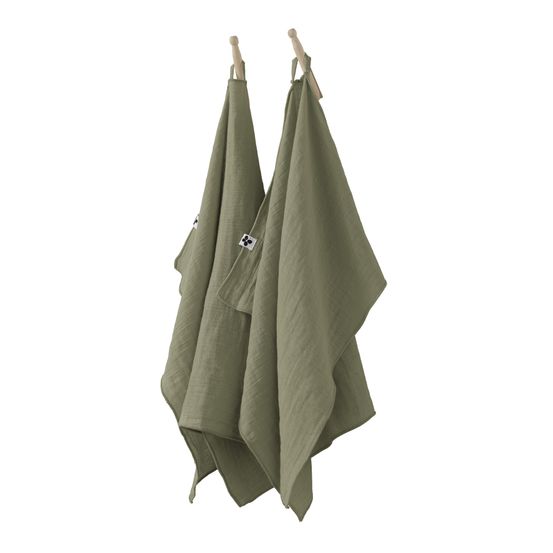Lot de 2 essuie-mains gaze de coton collection gaia