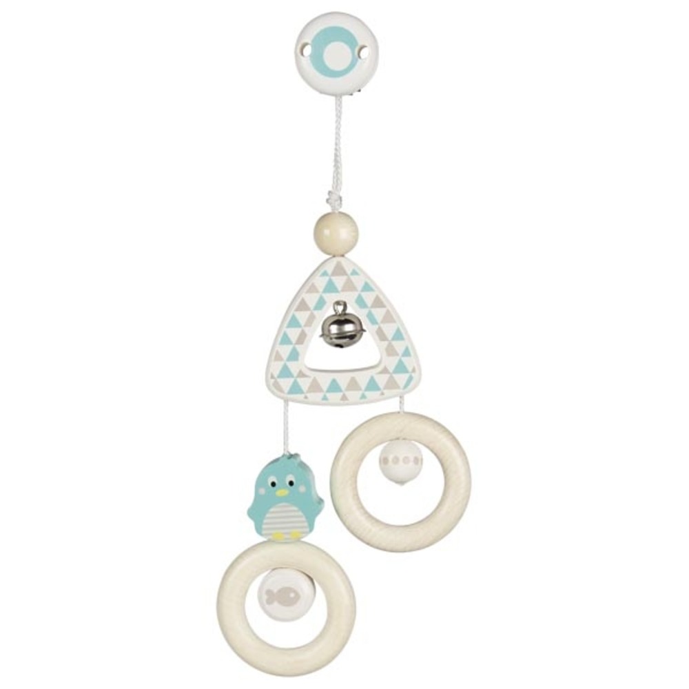 Hochet clip pingouin