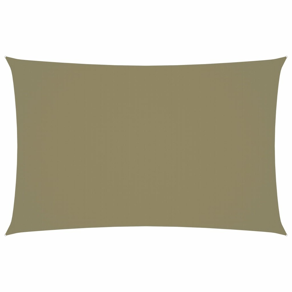 Voile d'ombrage parasol tissu oxford rectangulaire 2 x 4,5 m beige