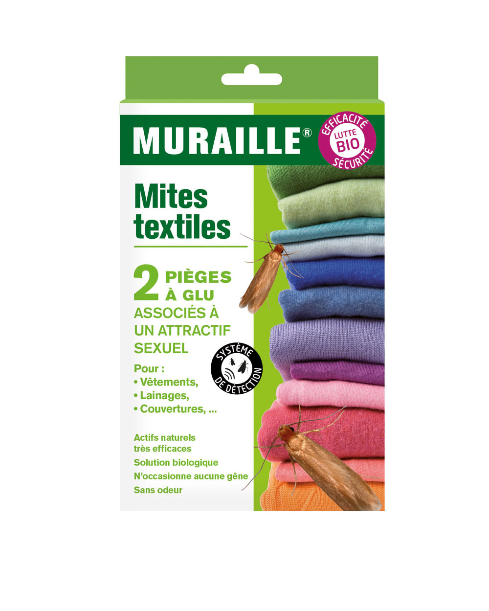 Pièges à mites textiles - 2 pieges