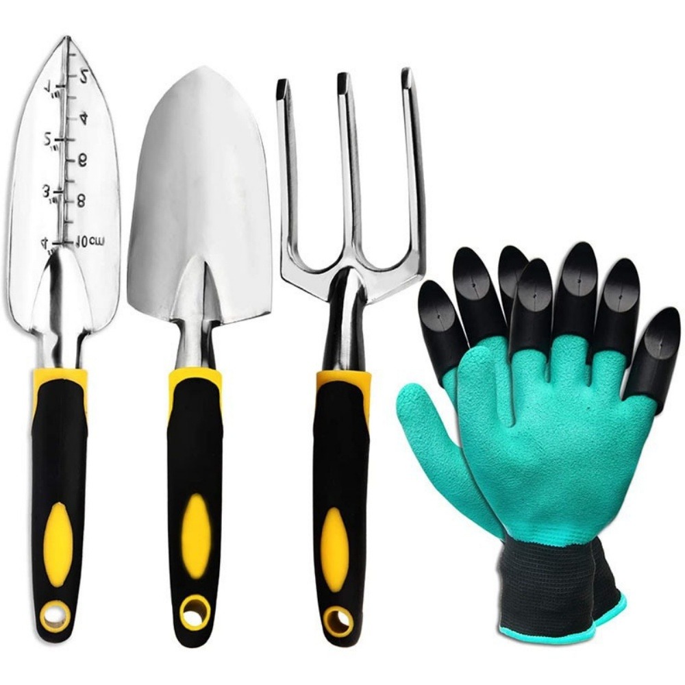 Kit d'outils de jardinage 4 - pièces jaune dtopbuyage