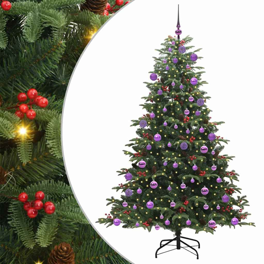 Sapin de noël artificiel vert 180 cm pvc, métal et plastique