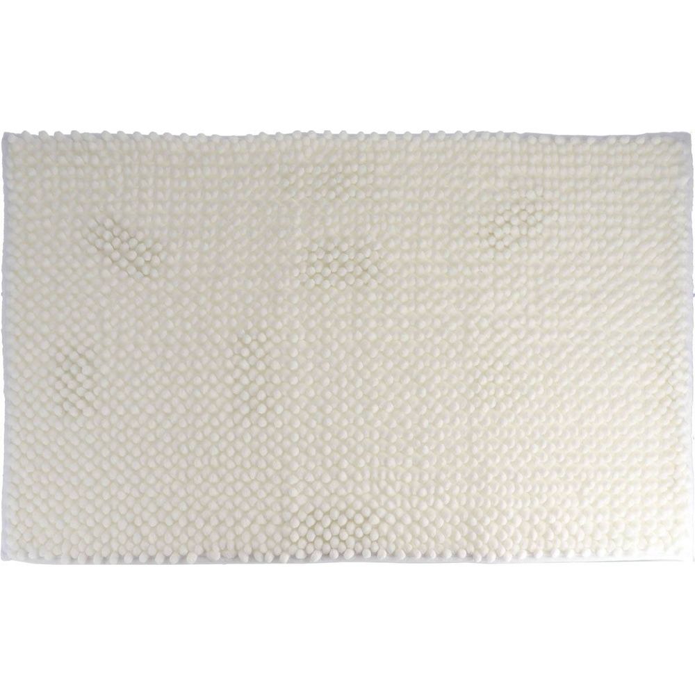 Tapis microfibre boules 50x80 cm - blanc
