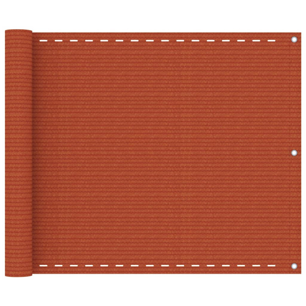 Écran de balcon orange 75x500 cm pehd