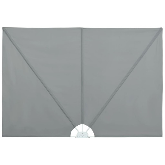 Auvent latéral pliable de terrasse gris 300 x 200 cm