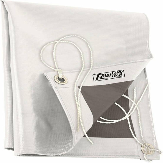 Bâche grise PVC 5x8 m 300 g/m2