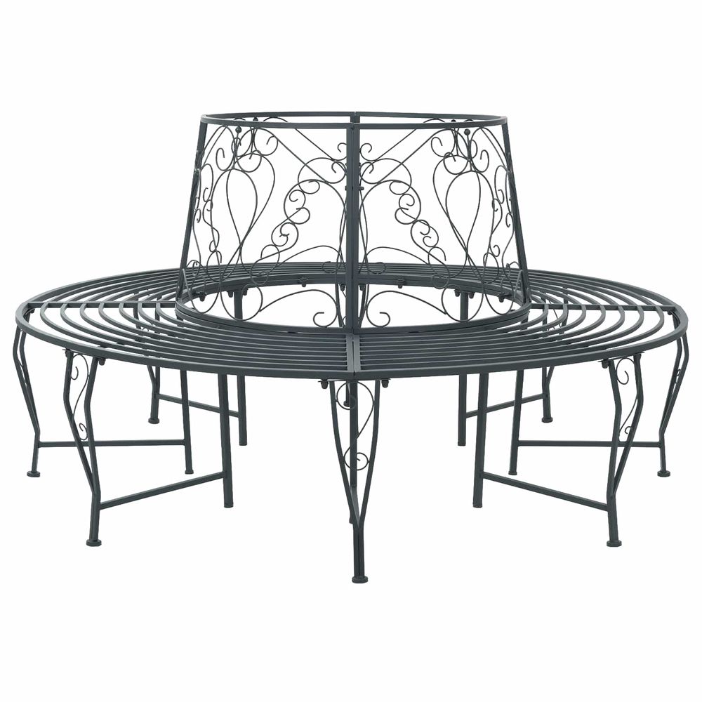 Banc d'arbre 8-nombre de places ø 160 x 89 cm acier