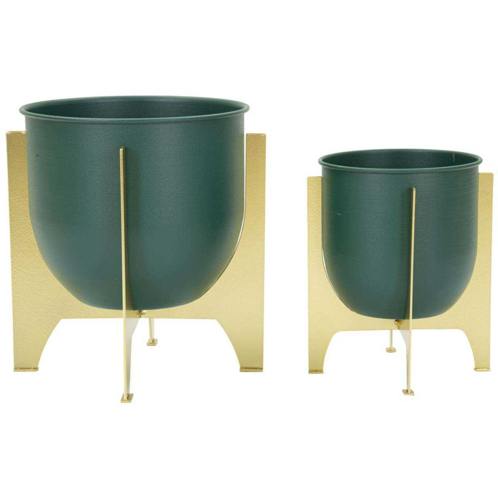 Set de 2 cache-pots en métal coloré grent shet