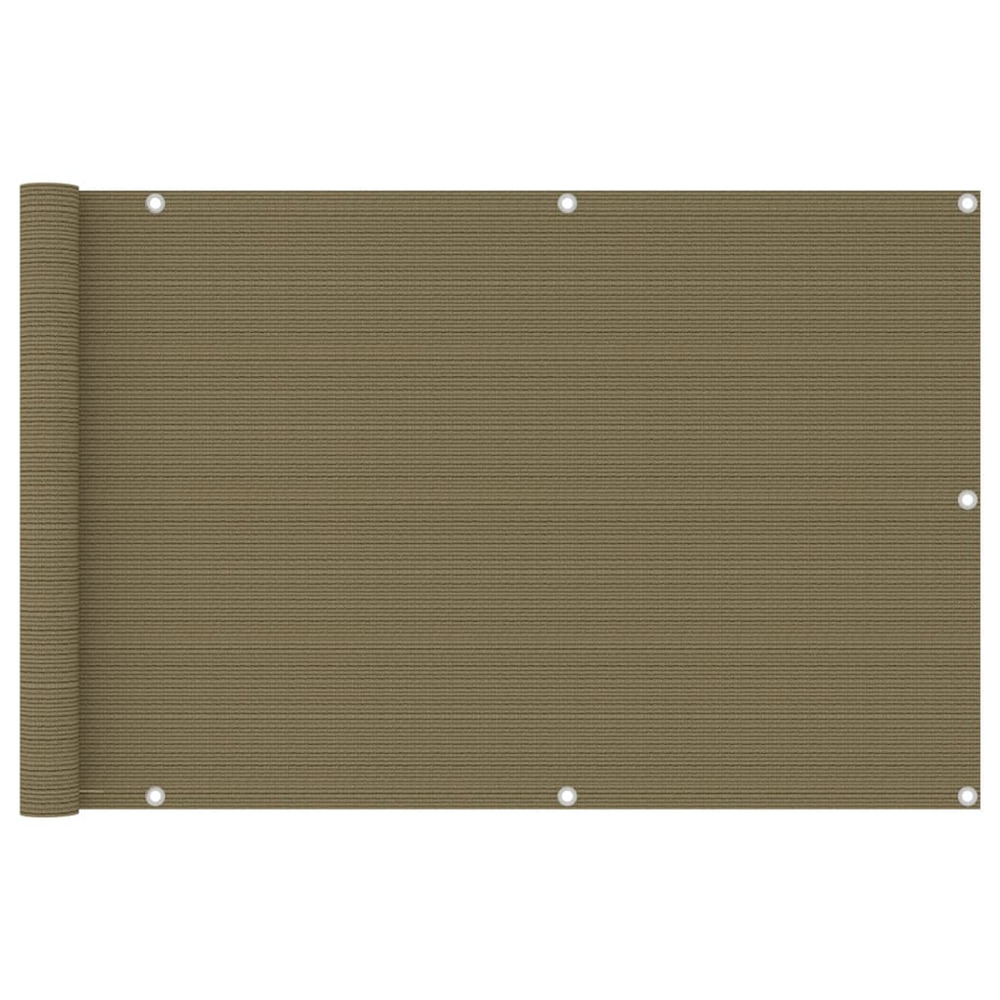 Écran de balcon taupe 90x400 cm pehd