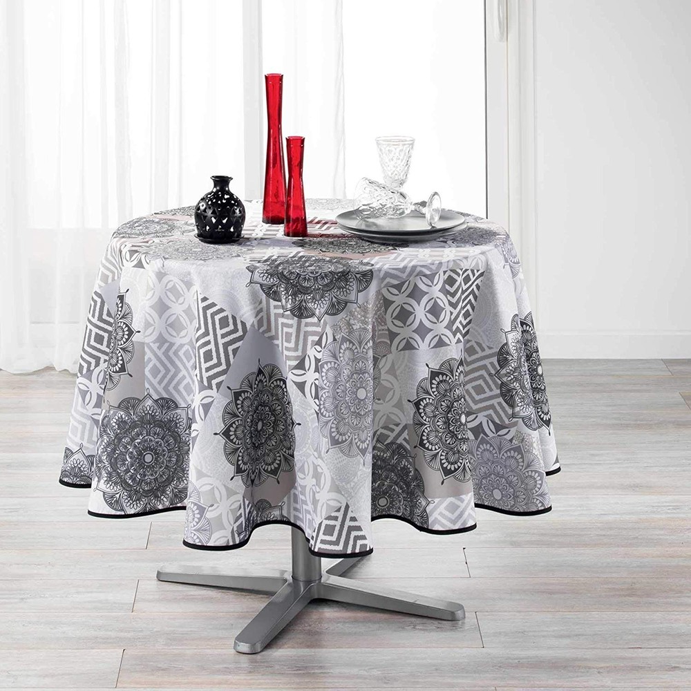 Nappe flamenco gris 180 cm