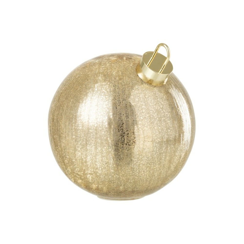 Boule de noël led en verre doré d.25 cm