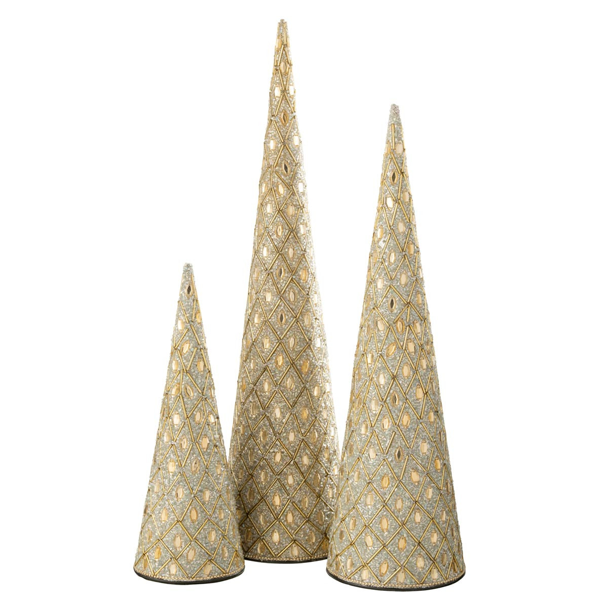 Lot de 3 cônes déco 
