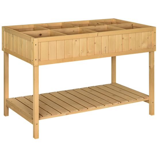 Carré potager sur pieds bois massif jardin culture ergonomique 8 bacs 110cm