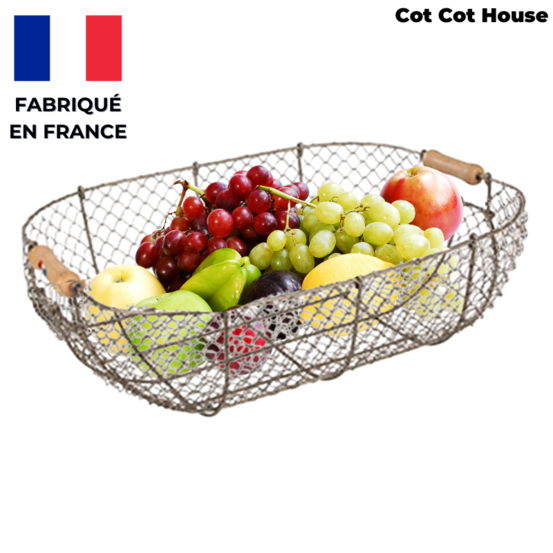 Panier resse 50l pour ranger fruits et bûches