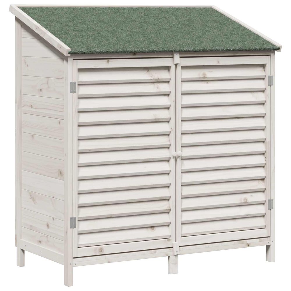 Abri de jardin blanc 106 x 56 x 113,5 cm bois de sapin massif